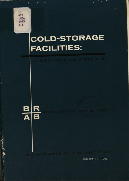 Cold-Storage Facilities: A Guide to Design and Construction