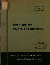 Field Applied Paints and Coatings