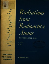 Cover Image: Radiations From Radioactive Atoms in Frequent Use