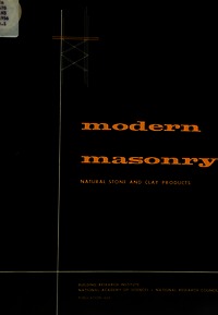 Cover Image: Modern Masonry: Natural Stone and Clay Products