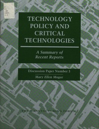 Cover Image: Technology Policy and Critical Technologies