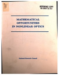 Mathematical Opportunities in Nonlinear Optics