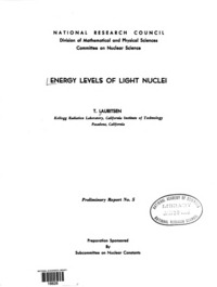 Energy Levels of Light Nuclei