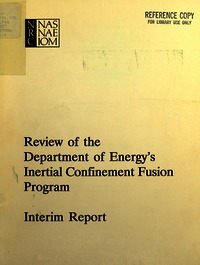 Cover Image: Review of the Department of Energy's Inertial Confinement Fusion Program