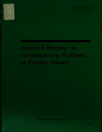 Cover Image: Research Briefing on Contemporary Problems in Plasma Sciences