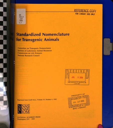 Standardized Nomenclature for Transgenic Animals