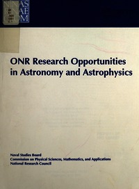 Cover Image: ONR Research Opportunities in Astronomy and Astrophysics