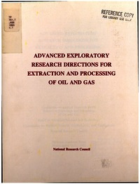 Cover Image: Advanced Exploratory Research Directions for Extraction and Processing of Oil and Gas