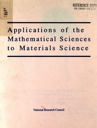 Cover Image: Applications of the Mathematical Sciences to Materials Science