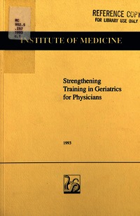 Cover Image: Strengthening Training in Geriatrics for Physicians