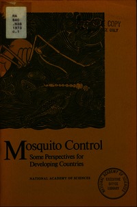 Cover Image: Mosquito Control: Some Perspectives for Developing Countries