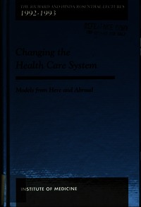 Cover Image: Changing the Health Care System