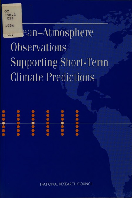 Cover: Ocean-Atmosphere Observations Supporting Short-Term Climate Predictions