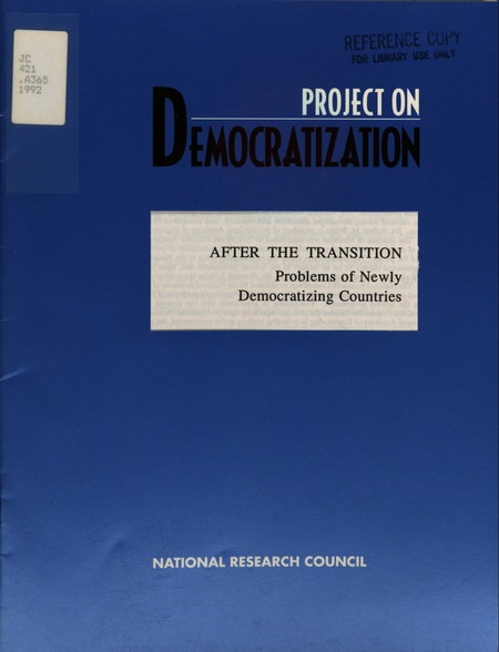 After the Transition: Problems of Newly Democratizing Countries