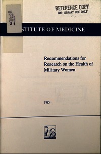 Cover Image: Recommendations for Research on the Health of Military Women