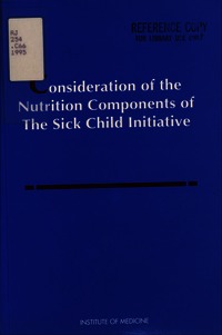 Cover Image: Consideration of the Nutrition Components of the Sick Child Initiative