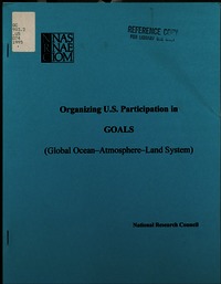 Cover Image: Organizing U.S. Participation in GOALS (Global Ocean-Atmosphere-Land System)
