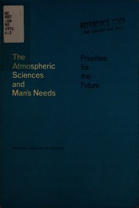 Cover Image: Atmospheric Sciences and Man's Needs