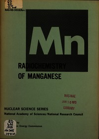 Cover Image: Radiochemistry of Manganese