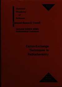 Cover Image: Cation-Exchange Techniques in Radiochemistry