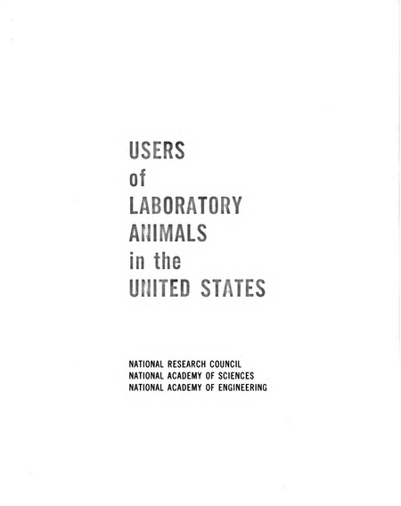 Users of Laboratory Animals in the United States: 7th Edition