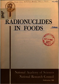 Radionuclides in Foods: A Report to the Food and Nutrition Board