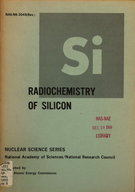 Radiochemistry of Silicon