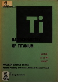 Cover Image: Radiochemistry of Titanium