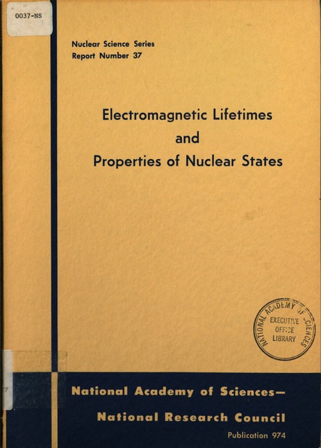 Electromagnetic Lifetimes and Properties of Nuclear States