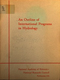 Cover Image: An Outline of International Programs in Hydrology