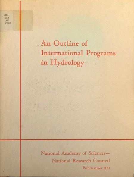 An Outline of International Programs in Hydrology