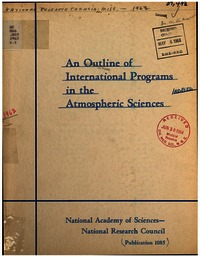 Cover Image: Outline of International Programs in the Atmospheric Sciences