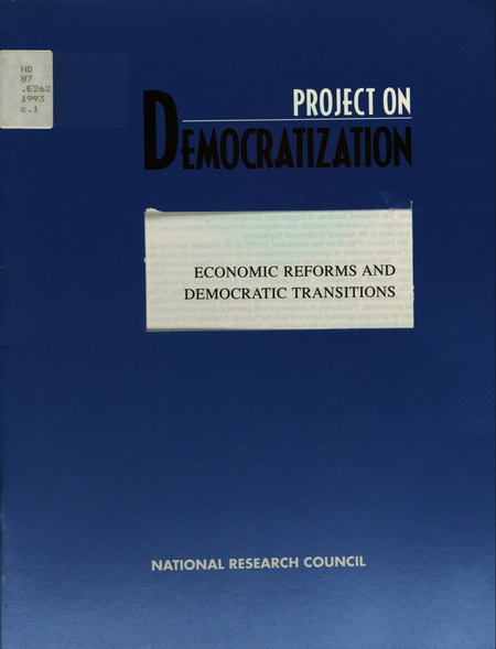 Economic Reforms and Democratic Transitions: Summary of a Workshop