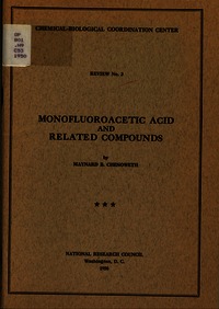 Cover Image: Monofluoroacetic Acid and Related Compounds