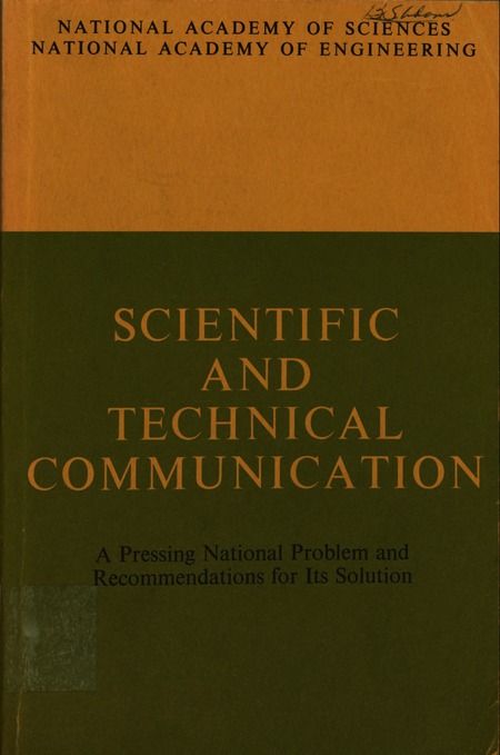 Scientific and Technical Communication: A Pressing National Problem and Recommendations for Its Solution