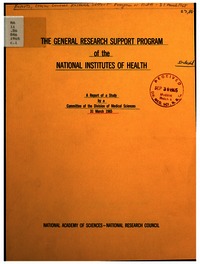 Cover Image: The General Research Support Program of the National Institutes of Health