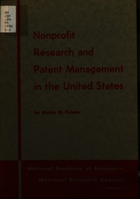 Cover Image: Nonprofit Research and Patent Management in the United States