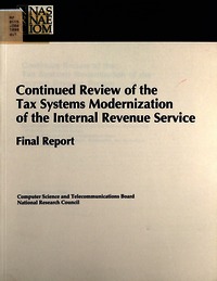 Cover Image: Continued Review of the Tax Systems Modernization of the Internal Revenue Service