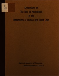 Cover Image: Symposium on the Role of Nucleotides in the Metabolism of Human Red Blood Cells