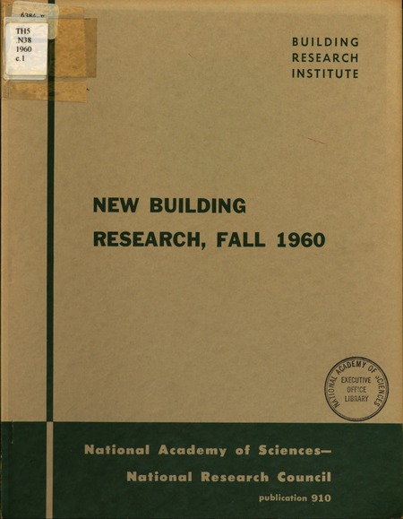 New Building Research, Fall 1960