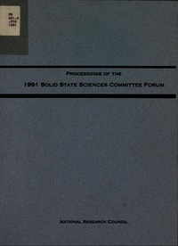 Cover Image: Proceedings of the 1991 Solid State Sciences Committee Forum