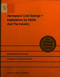 Cover Image: Aerospace Cost Savings - Implications for NASA and the Industry