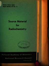 Source Material for Radiochemistry