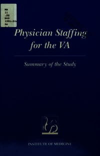 Cover Image: Physician Staffing for the VA