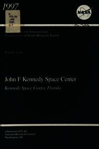 Resident Research Associateships, Postdoctoral and Senior Research Awards: Opportunities for Research Tenable at the John F. Kennedy Space Center, Kennedy Space Center, Florida