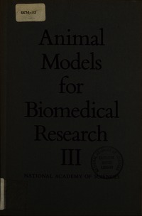 Cover Image: Animal Models for Biomedical Research III