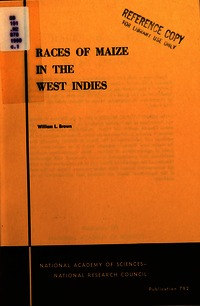 Cover Image: Races of Maize in the West Indies