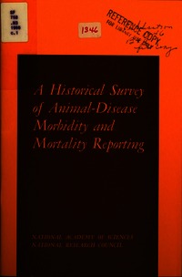Cover Image: Historical Survey of Animal-Disease Morbidity and Mortality Reporting