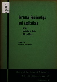 Cover Image: Hormonal Relationships and Applications in the Production of Meats, Milk, and Eggs