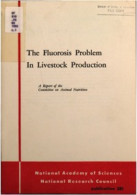 Cover Image: The Fluorosis Problem in Livestock Production